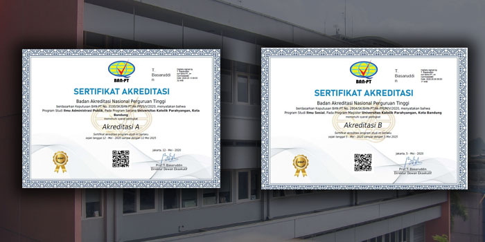 Hasil Akreditasi Dua Program Studi FISIP Unpar