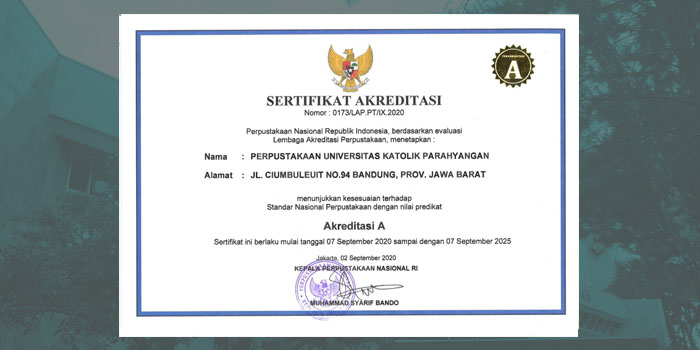 Perpustakaan Unpar Raih Akreditasi A