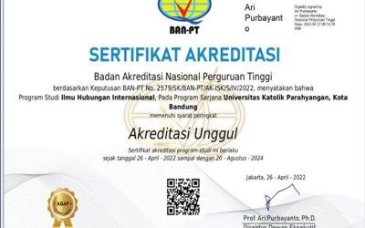 Prodi UNPAR Kembali Raih Akreditasi Unggul hingga Baik Sekali