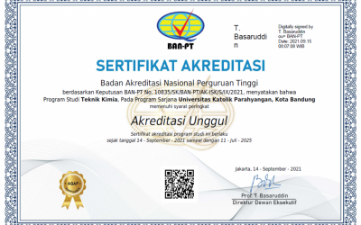 Raih Akreditasi Unggul BAN-PT, Prodi Sarjana Teknik Kimia UNPAR Terus Tingkatkan Kualitas lewat Siklus PPEPP